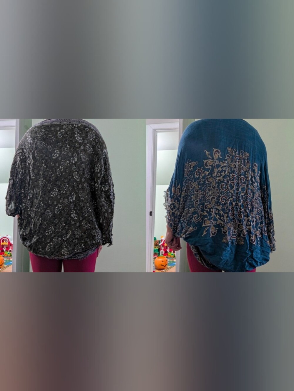 Set Of 2 Boho Floral Open-Front Women's Cardigan American Eagle OS